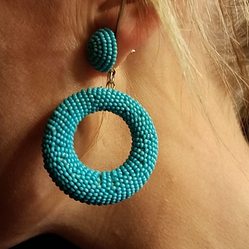 Turqoise beaded earrings